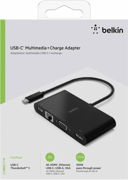 Belkin USB-C auf Gigabit-Ethern. HDMI/VGA/USB-A-Adapter, 100W PD -  Portofrei bei bücher.de kaufen