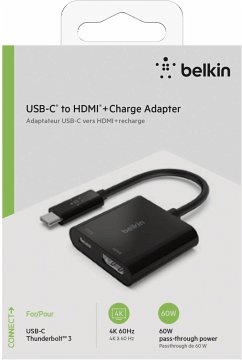 Belkin USB-C auf HDMI-Adapter 60W PD, schwarz AVC002btBK