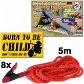 Corvus A750140 - Kids at work, Höhlenbau-Set mit 5m Seil und 8 Halteklammern