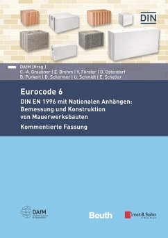 Eurocode 6 - DIN EN 1996 mit Nationalen Anhängen: Bemessung und Konstruktion von Mauerwerksbauten. Kommentierte Fassung (eBook, PDF) - Deutscher Ausschuss für Mauerwerk e. V. (DAfM)