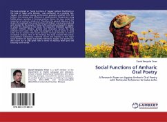 Social Functions of Amharic Oral Poetry - Mengistie Yimer, Daniel