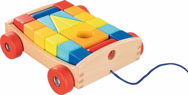 Goki 58719 - Ziehwagen mit 20 Bausteinen Goki 58719 - Ziehwagen mit 20 Bausteinen