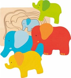 Goki 57450 - Schichtenpuzzle Elefant