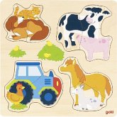Goki 57430 - Einlegepuzzle Bauernhoftiere