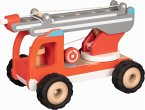 Goki 55877 - Feuerwehr Leiterwagen, Holz, 27 cm