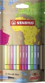 Premium-Filzstift - STABILO Pen 68 Mini - #mySTABILOdesign Edition - 12er Pack - mit 12 verschiedenen Farben