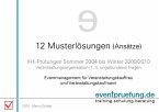12 Musterlösungen (Ansätze) Eventmanagement für Veranstaltungskauffrau und Veranstaltungskaufmann (eBook, ePUB)