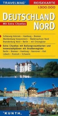KUNTH Reisekarte Deutschland Nord 1:300 000 / Travelmag Reisekarten (Restauflage)