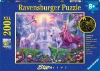 Ravensburger 12903 - Star Line, Magische Einhornnacht, Leuchtet im Dunkeln, Puzzle im XXL-Format, 200 Teile