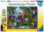 Ravensburger Kinderpuzzle - 12901 Dschungelelefanten - Tier-Puzzle für Kinder ab 7 Jahren, mit 150 Teilen im XXL-Format