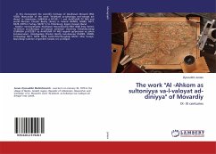 The work &quote;Al -Ahkom as sultoniyya va-l-valoyat ad-diniyya&quote; of Movardiy