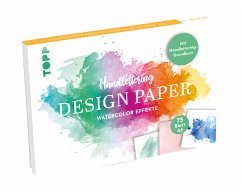 Handlettering Design Paper Block Watercolor-Effekte A5 - Blum, Ludmila;frechverlag