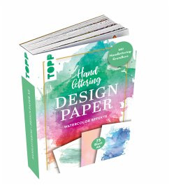 Handlettering Design Paper Block Watercolor-Effekte A6 - Blum, Ludmila;frechverlag