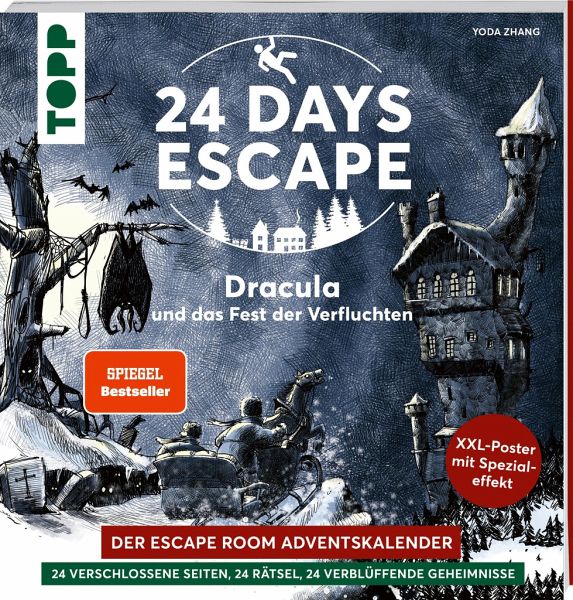 24 DAYS ESCAPE - Der Escape Room Adventskalender: Dracula und das Fest der  … von Yoda Zhang - Kalender portofrei bestellen
