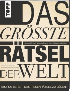 Cover Das größte Rätsel der Welt. Rätsle dich quer über das Poster, um die Lösung zu finden; .