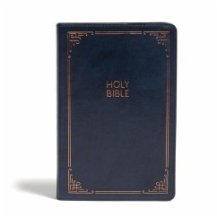 CSB Large Print Personal Size Reference Bible, Navy Leathertouch - Csb Bibles By Holman
