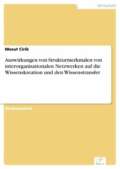Auswirkungen von Strukturmerkmalen von interorganisationalen Netzwerken auf die Wissenskreation und den Wissenstransfer (eBook, PDF) - Cirik, Mesut