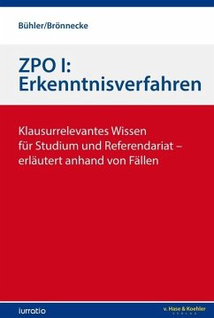 ZPO I: Erkenntnisverfahren - Brönnecke, Hendrik;Bühler, Jonas