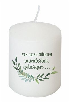 Kerze Von guten Mächten wunderbar geborgen...