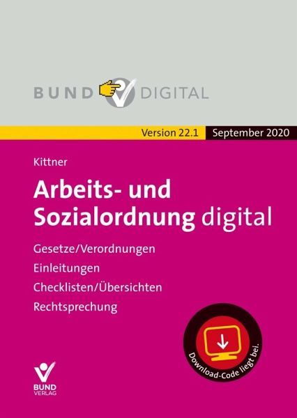 Arbeits- und Sozialordnung digital Ver.s. 22.1 Arbeits- und Sozialordnung digital Ver.s. 22.1