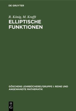 Elliptische Funktionen (eBook, PDF) - König, R.; Krafft, M.