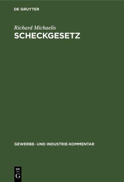 Scheckgesetz (eBook, PDF) - Michaelis, Richard