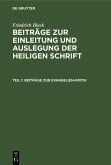 Beiträge zur Evangelien-Kritik (eBook, PDF)