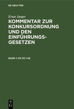 KO §§ 1-46 (eBook, PDF) - Jaeger, Ernst