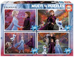 Carletto 9218640 - Educa, Disney, Frozen 2, Multi 4 Puzzle, 50/80/100/150 Teile