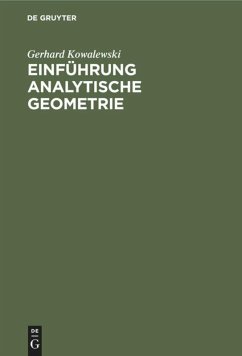 Einführung Analytische Geometrie - Kowalewski, Gerhard