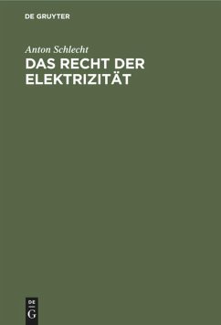 Das Recht der Elektrizität - Schlecht, Anton