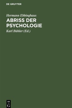 Abriss der Psychologie - Ebbinghaus, Hermann