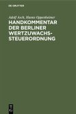 Handkommentar der Berliner Wertzuwachssteuerordnung