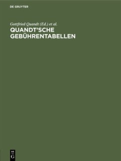 Cover Quandt'sche Gebührentabellen