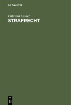 Strafrecht - Calker, Fritz van