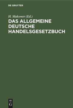 Das allgemeine Deutsche Handelsgesetzbuch