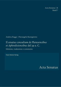 Cover Il 'senatus consultum de Plarasensibus et Aphrodisiensibus' del 39 a. C. (eBook, PDF)