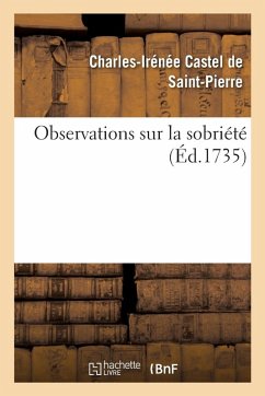 Observations Sur La Sobriété Cover Observations Sur La Sobriété