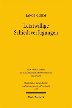 Letztwillige Schiedsverfügungen (eBook, PDF) Cover Letztwillige Schiedsverfügungen (eBook, PDF)