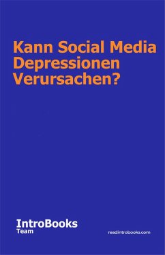 Cover Kann Social Media Depressionen Verursachen? (eBook, ePUB)