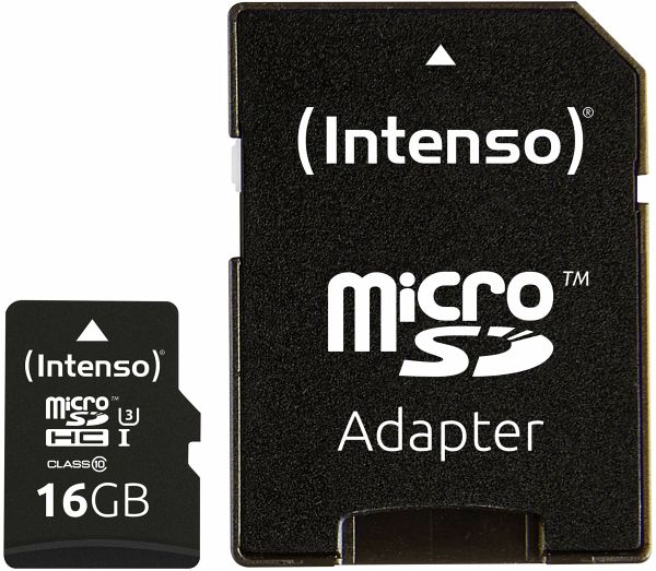 Intenso microSDHC 16GB C10 UHS-I Professional + Adapter Intenso microSDHC 16GB C10 UHS-I Professional + Adapter