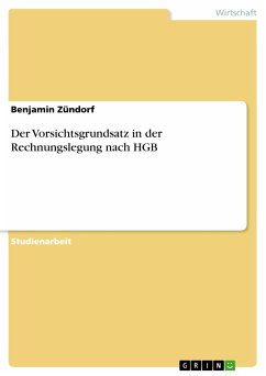 Der Vorsichtsgrundsatz in der Rechnungslegung nach HGB (eBook, PDF) - Zündorf, Benjamin