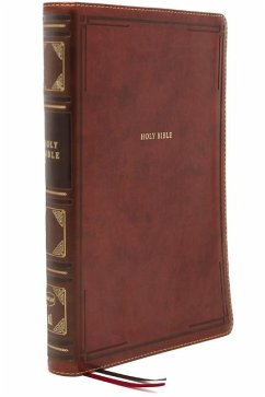 Nkjv, Reference Bible, Center-Column Giant Print, Leathersoft, Brown, Red Letter Edition, Comfort Print - Thomas Nelson