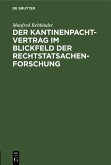 Der Kantinenpachtvertrag im Blickfeld der Rechtstatsachenforschung (eBook, PDF)