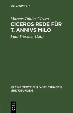 Cover Ciceros Rede für T. Annivs Milo (eBook, PDF)