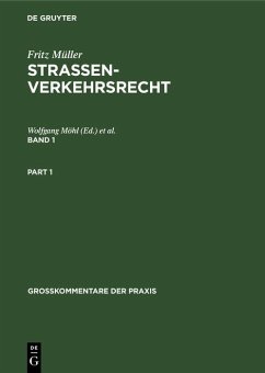 Cover Fritz Müller: Straßenverkehrsrecht. Band 1 (eBook, PDF)