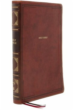 Nkjv, Reference Bible, Super Giant Print, Leathersoft, Brown, Thumb Indexed, Red Letter Edition, Comfort Print - Thomas Nelson