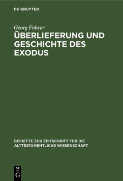 Cover Überlieferung und Geschichte des Exodus (eBook, PDF)
