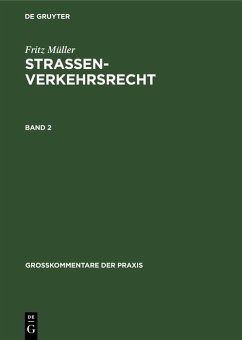 Cover Fritz Müller: Straßenverkehrsrecht. Band 2 (eBook, PDF)