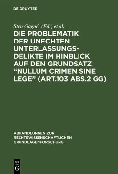 Die Problematik der unechten Unterlassungsdelikte im Hinblick auf den Grundsatz  Cover Die Problematik der unechten Unterlassungsdelikte im Hinblick auf den Grundsatz
